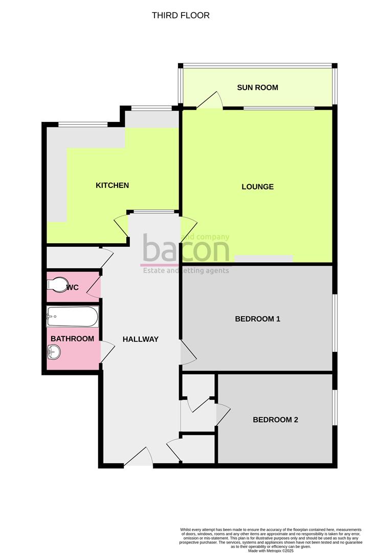 Floor Plan | Flat - Purpose Built | Boundary Road, Worthing, BN11 | To Let